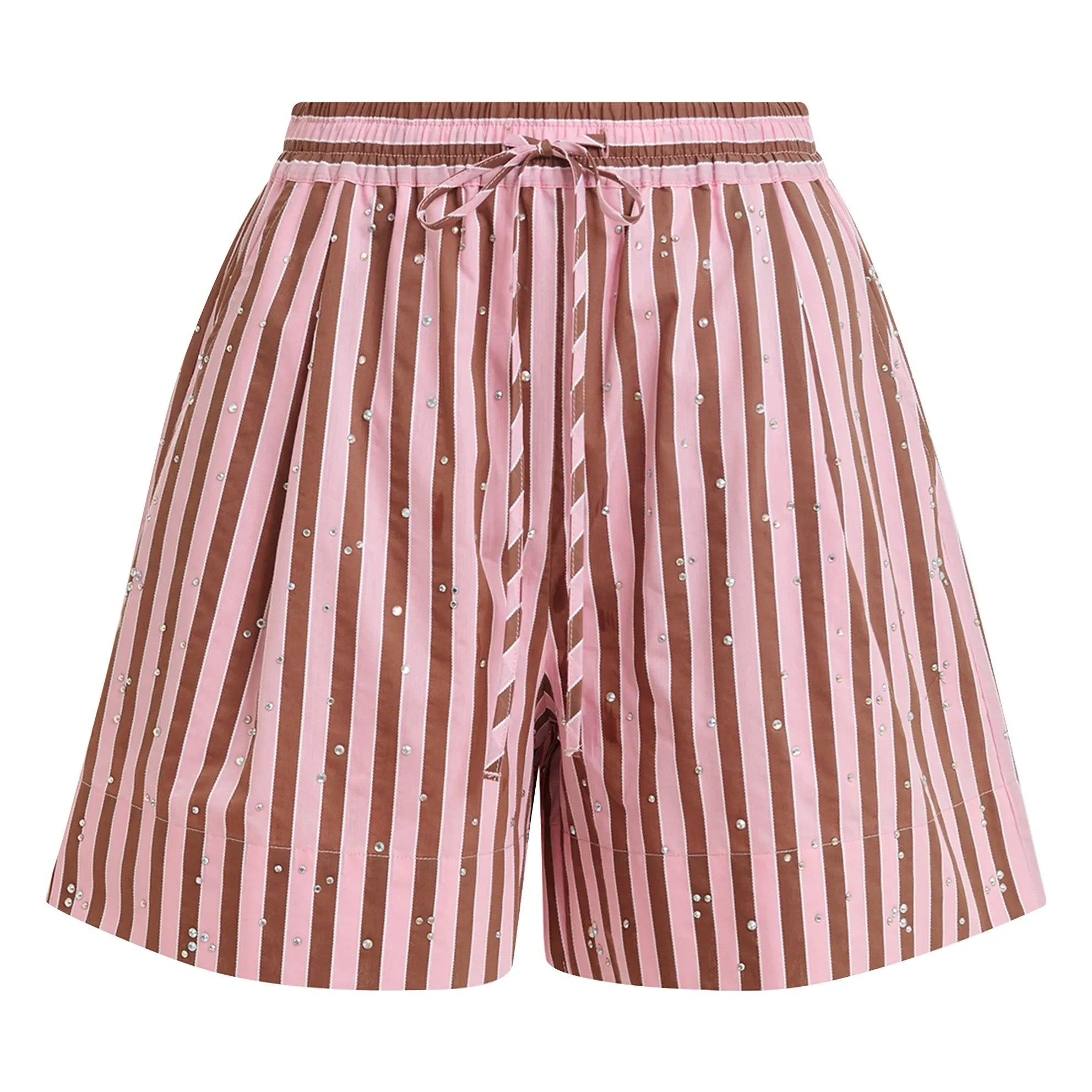 Essentiel Antwerp - Gestreifte Shorts „Jeeuw“ | Rosa
