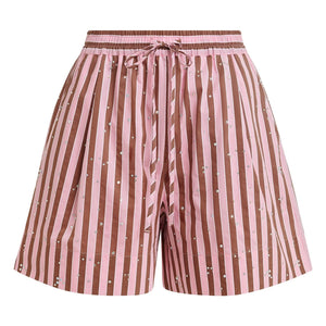 Essentiel Antwerp - Gestreifte Shorts „Jeeuw“ | Rosa
