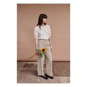 Emile et Ida – Vintage-Baumwollbluse | Creme