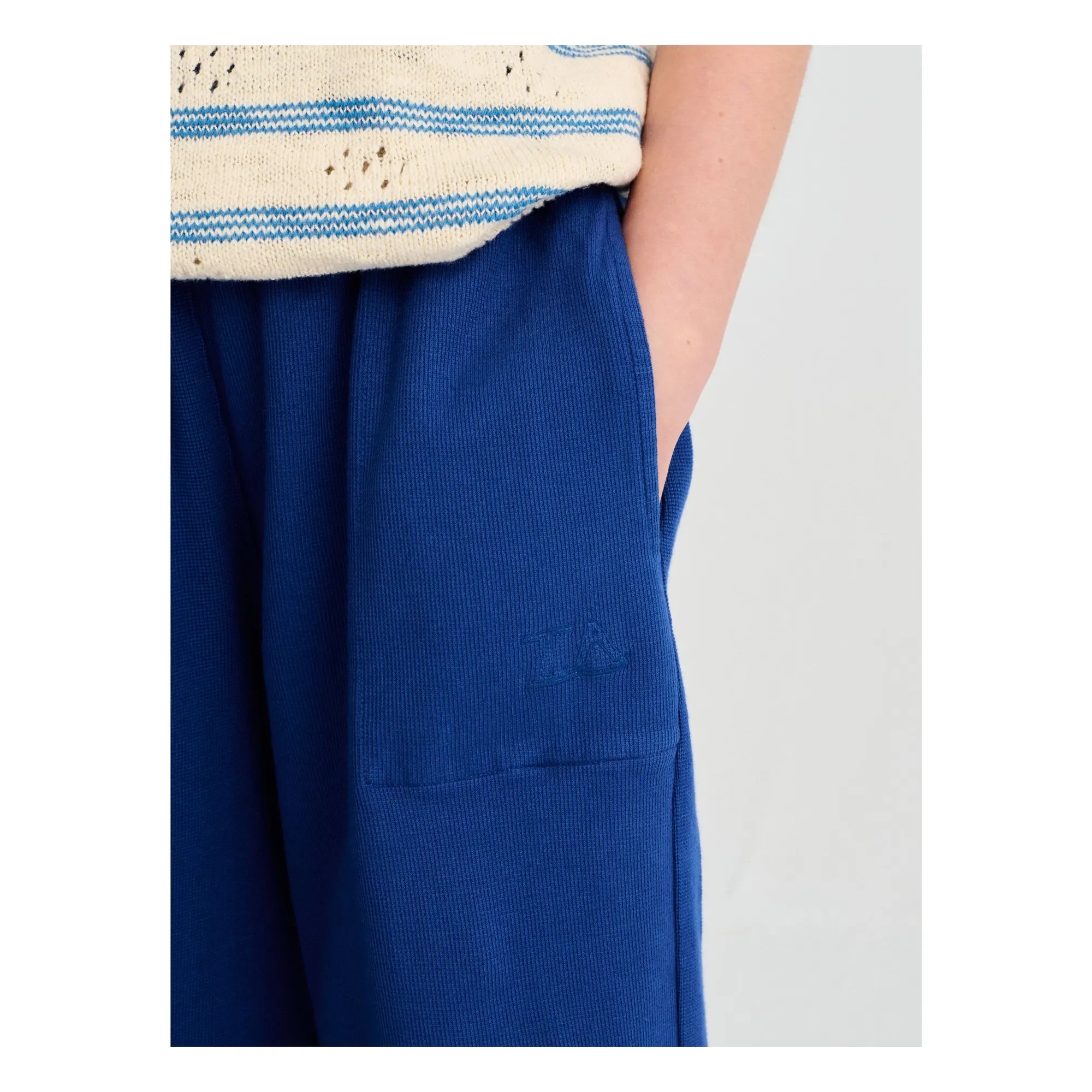 True Artist - Strukturierte Jogginghose N°8 Bio-Baumwolle | Blau
