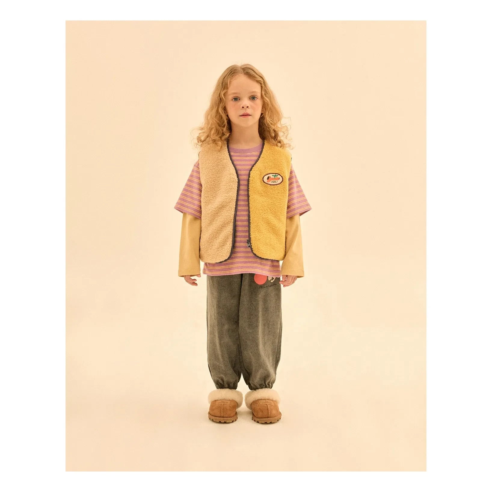Jelly Mallow - Wendbare Farbblock-Sherpa-Weste | Marineblau