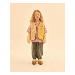 Jelly Mallow - Wendbare Farbblock-Sherpa-Weste | Marineblau