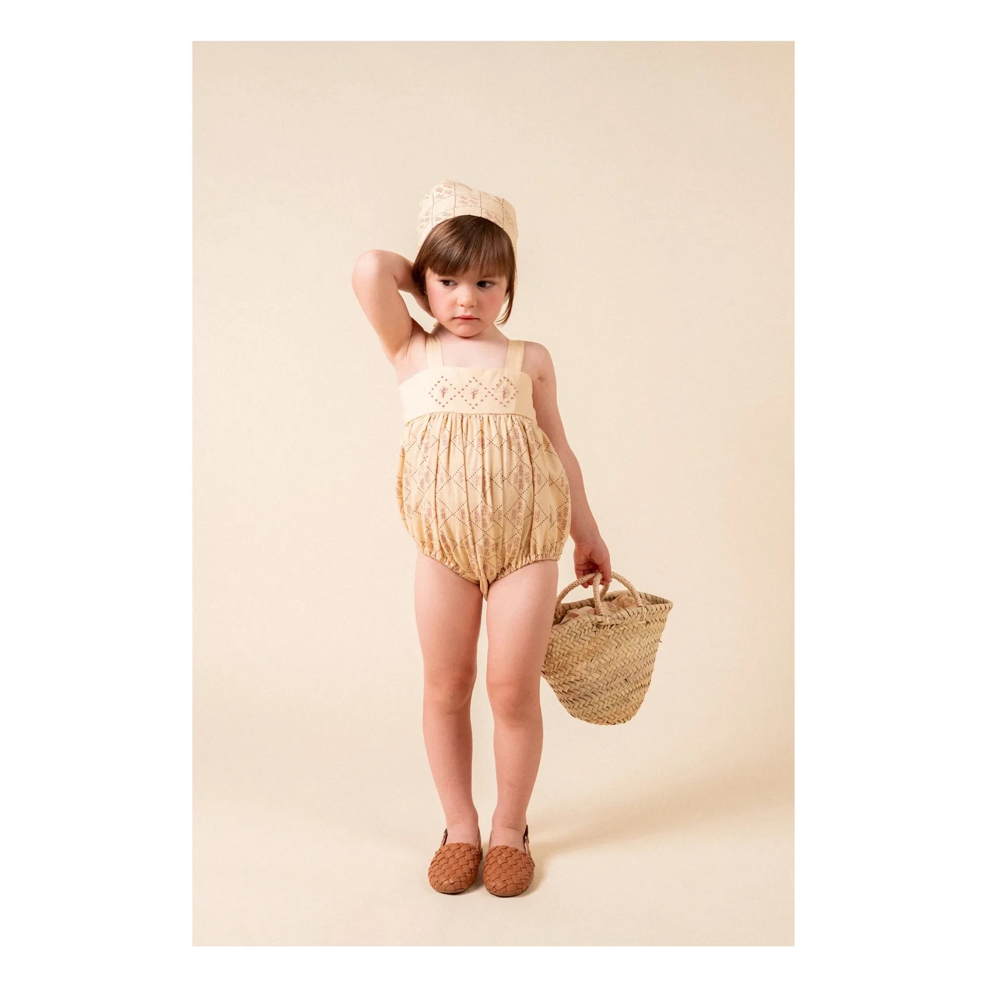 birinit - Castelflorite bestickter Overall | Honig