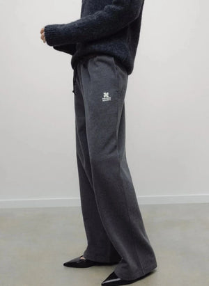 the new society - Baumwoll-Logo-Jogger | Heather grey
