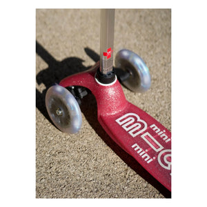 Micro - Mini LED Glitzer-Scooter | Rosa