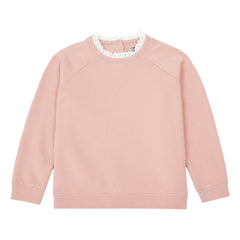 Bonton - Tilia Bio-Baumwoll-Sweatshirt mit Spitzenkragen | Rosa