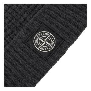 Stone Island – Logo Wollmütze | Grau