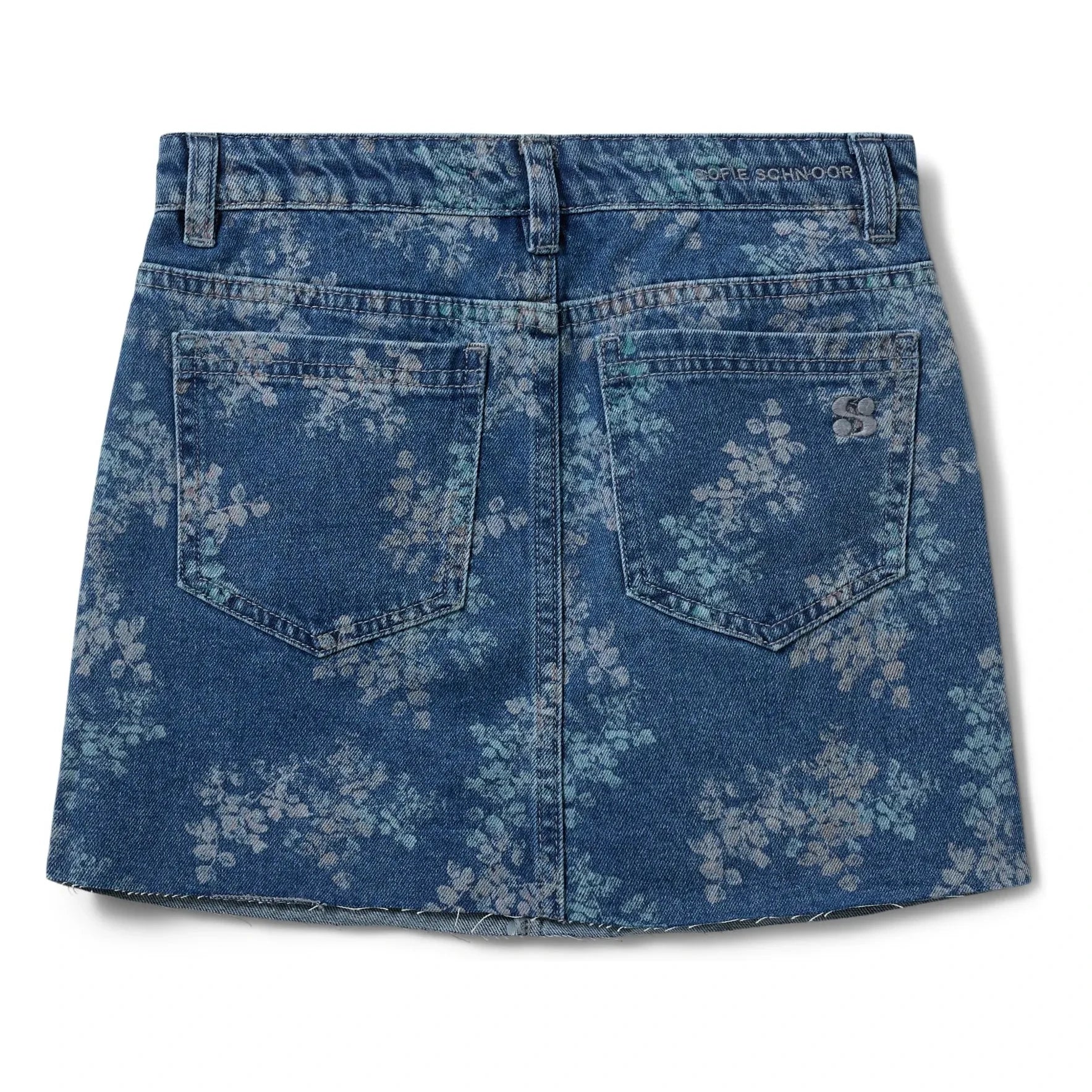 Sofie Schnoor - Cally Denim Blumen Minirock | Denim blau