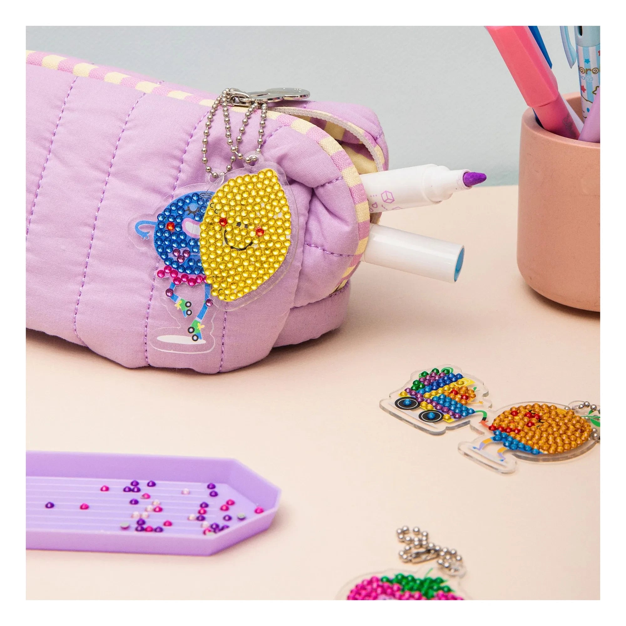 La Petite Épicerie - Diamantmalerei-Set für Kinder - Schlüsselanhänger