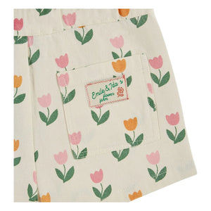 Emile et Ida - Creme Tulpen-Shorts