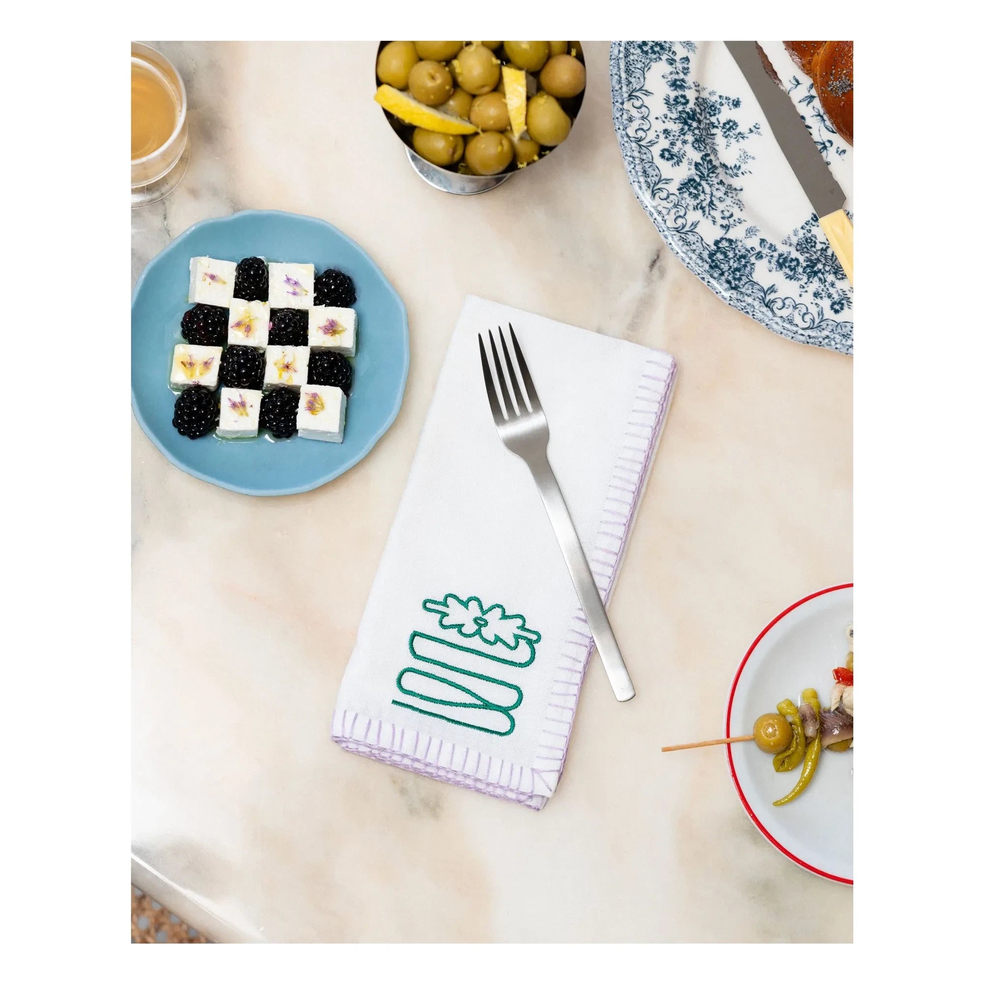 Tarta Gelatina - Bestickte Servietten - 4er-Set