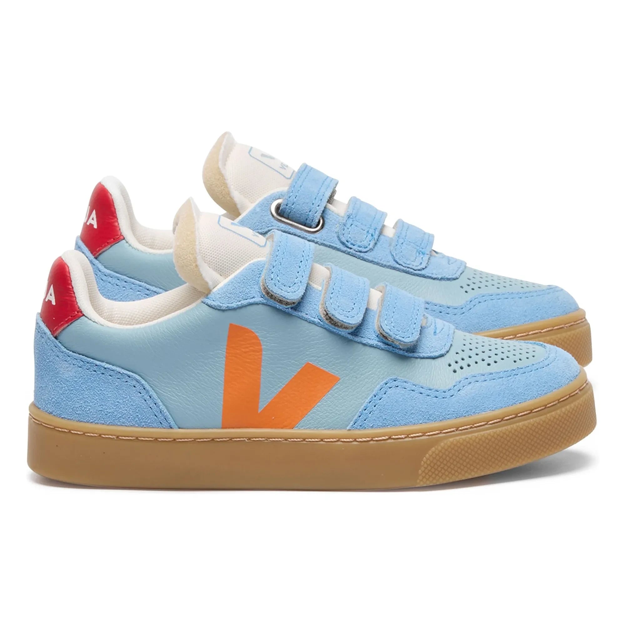 Veja - Scratch Sneakers Small V-90 Leder O.T. | Hellblau