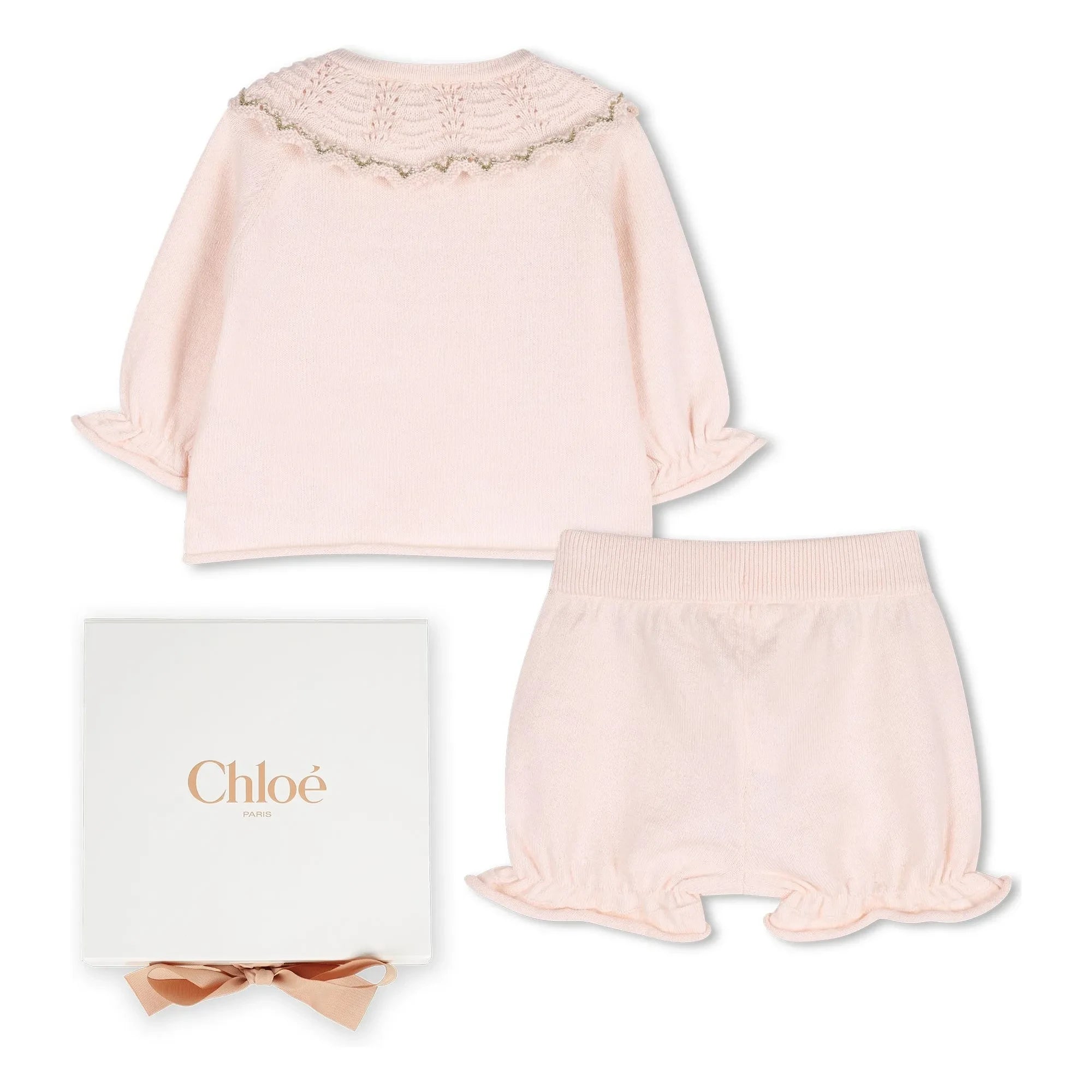 Chloé - Set aus Bio-Baumwollpullover und Bloomer | Rosa