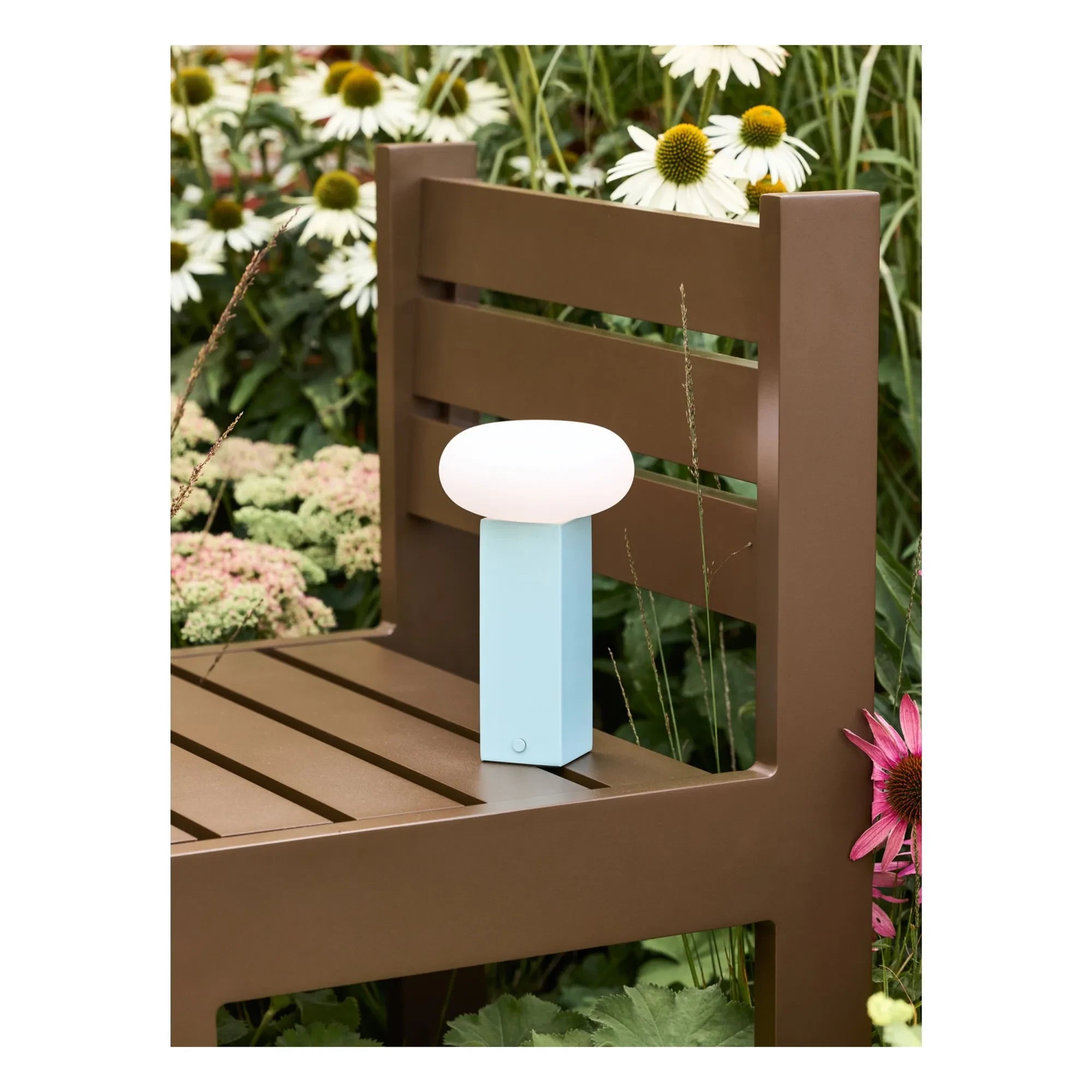 Hübsch - Niedrige tragbare Lampe | Blau
