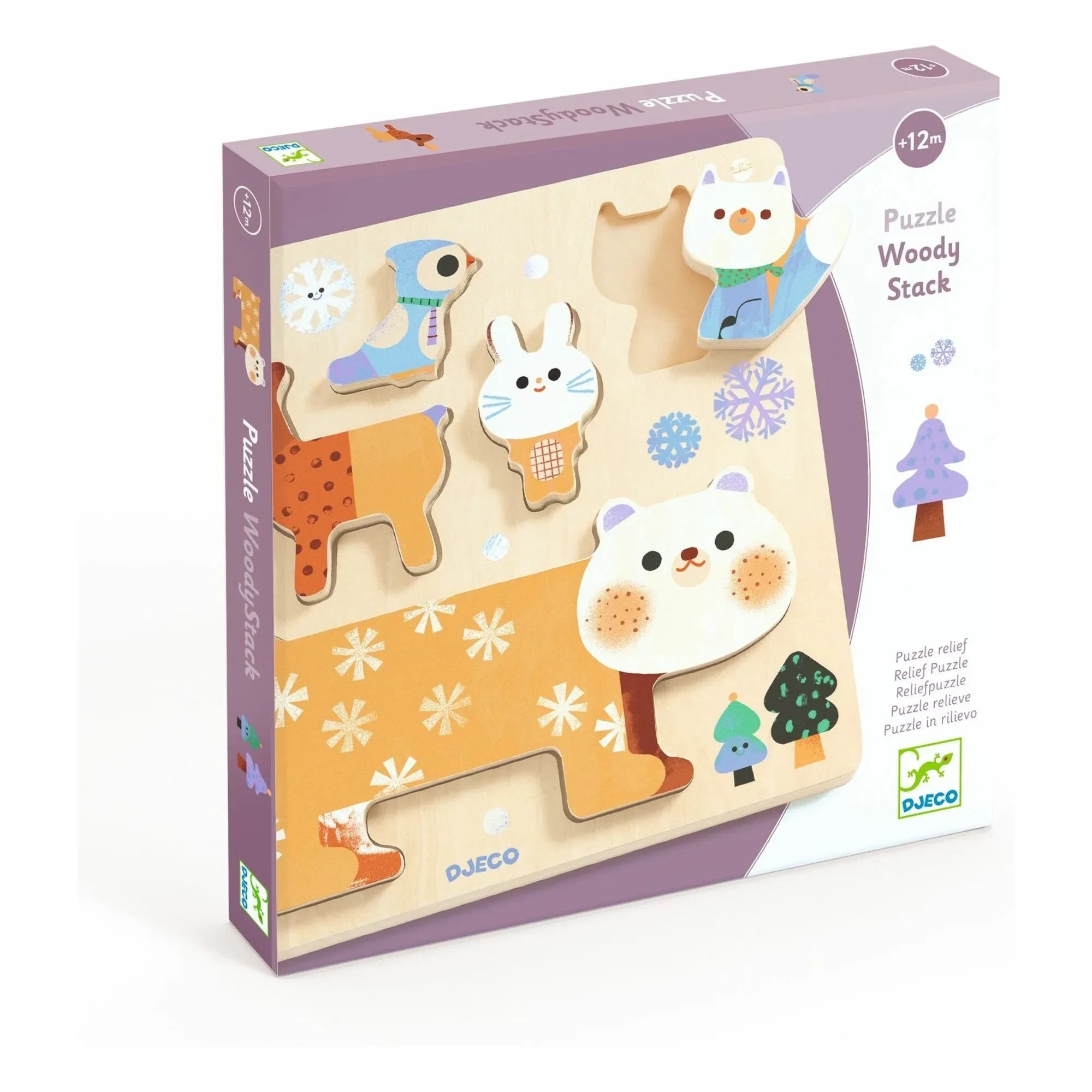 Djeco - WoodyStack Holzpuzzle - 5 Teile