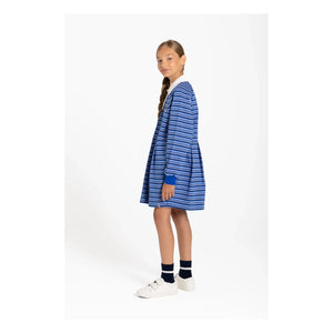 Finger in der Nase – Gestreiftes Polo Esee Kleid | Braun