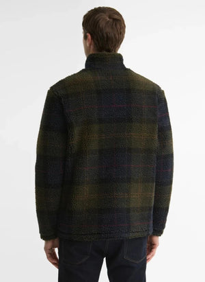 Barbour - Karierter Reißverschluss-Fleecejacke | Oliv