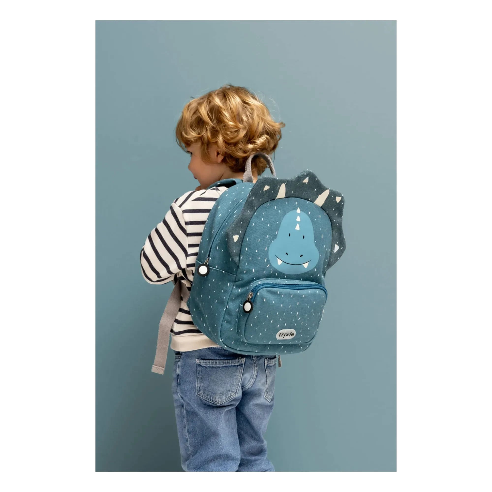 Trixie - Mr. Triceratops Rucksack | Grau-Blau
