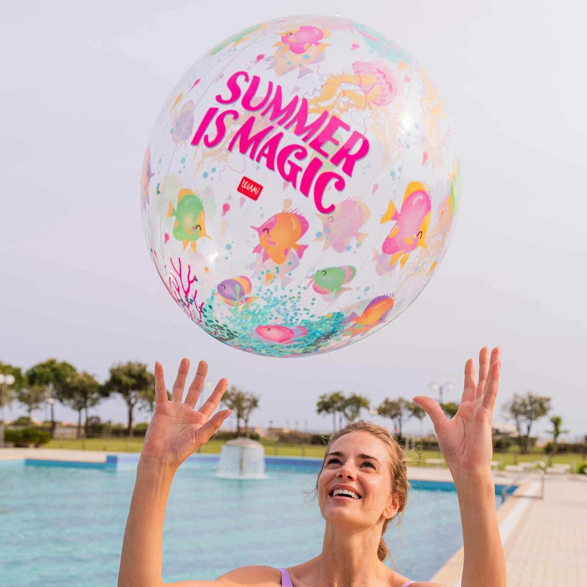 Legami - Summer is Sihir aufblasbarer Strandball - Glitzer Strandball