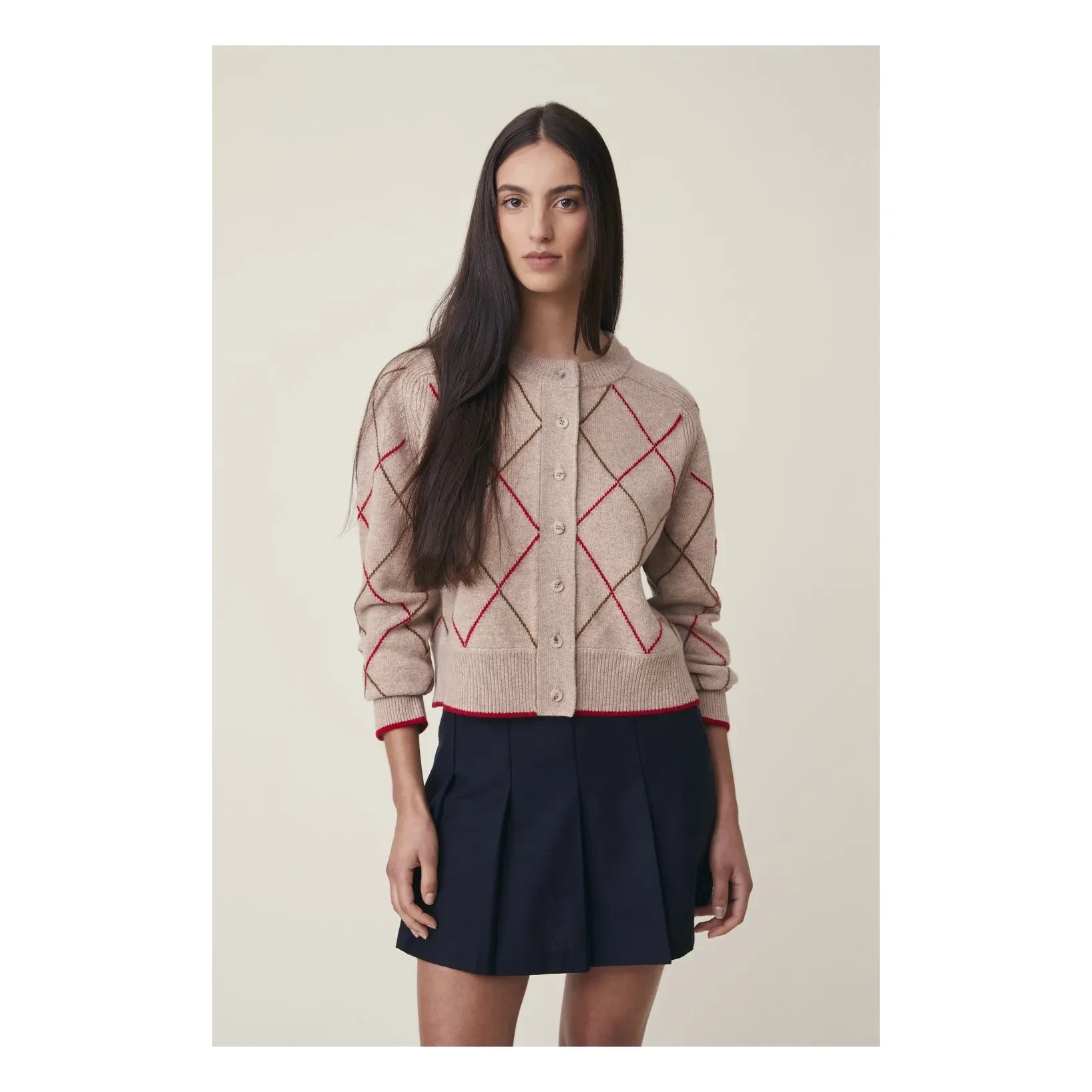 Moismont - Auguste Hırka No. 233, Merinos Yünü | Pembe