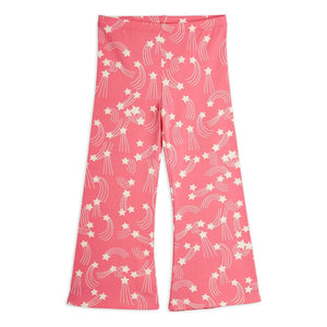Mini Rodini – Schlaghose aus Bio-Baumwolle mit Sternenmuster | Pink