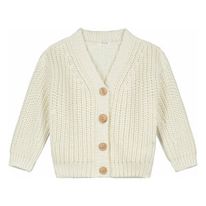 Yuki - Bio-Baumwoll-Dicke Strickjacke | Ecru