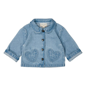Louis Louise - Bonnie Baby Jeansjacke mit Herz-Tasche | Hellblau