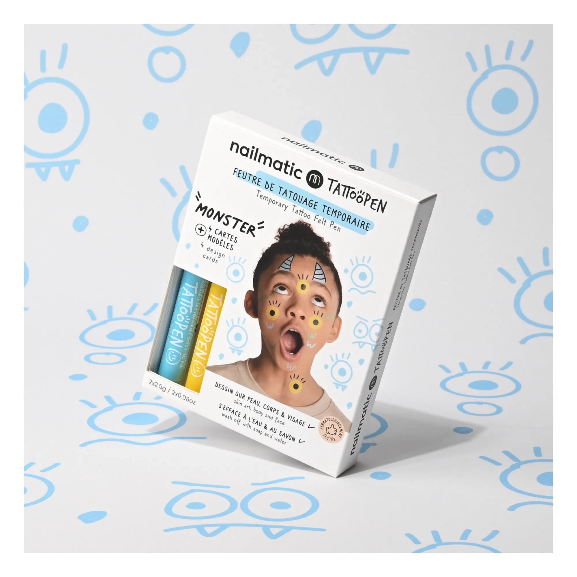 Nailmatic Kids - Tattoopen Monster Tattoo-Filzstift Duo-Set
