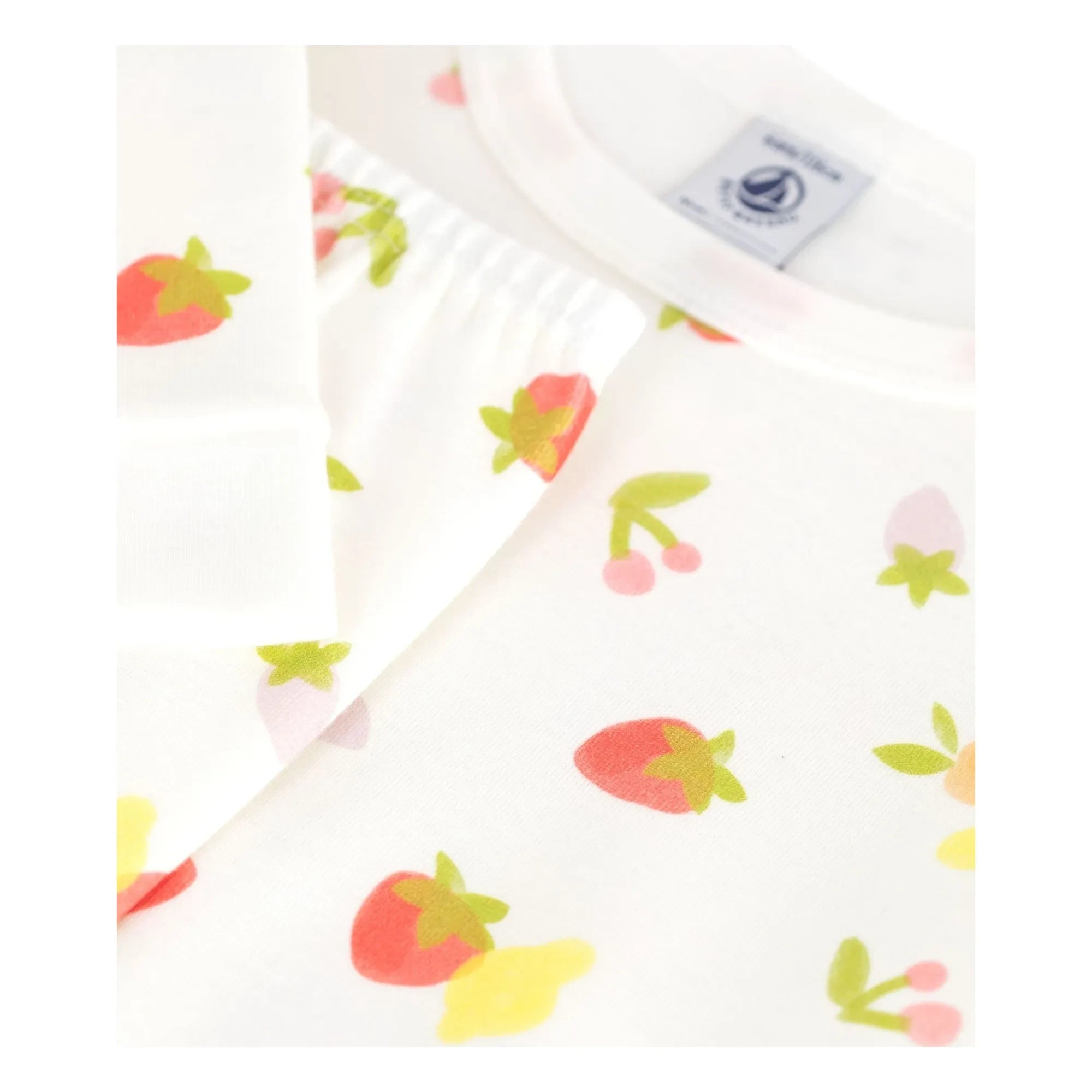 Petit Bateau - Pyjama mit Früchtemotiv | Weiß