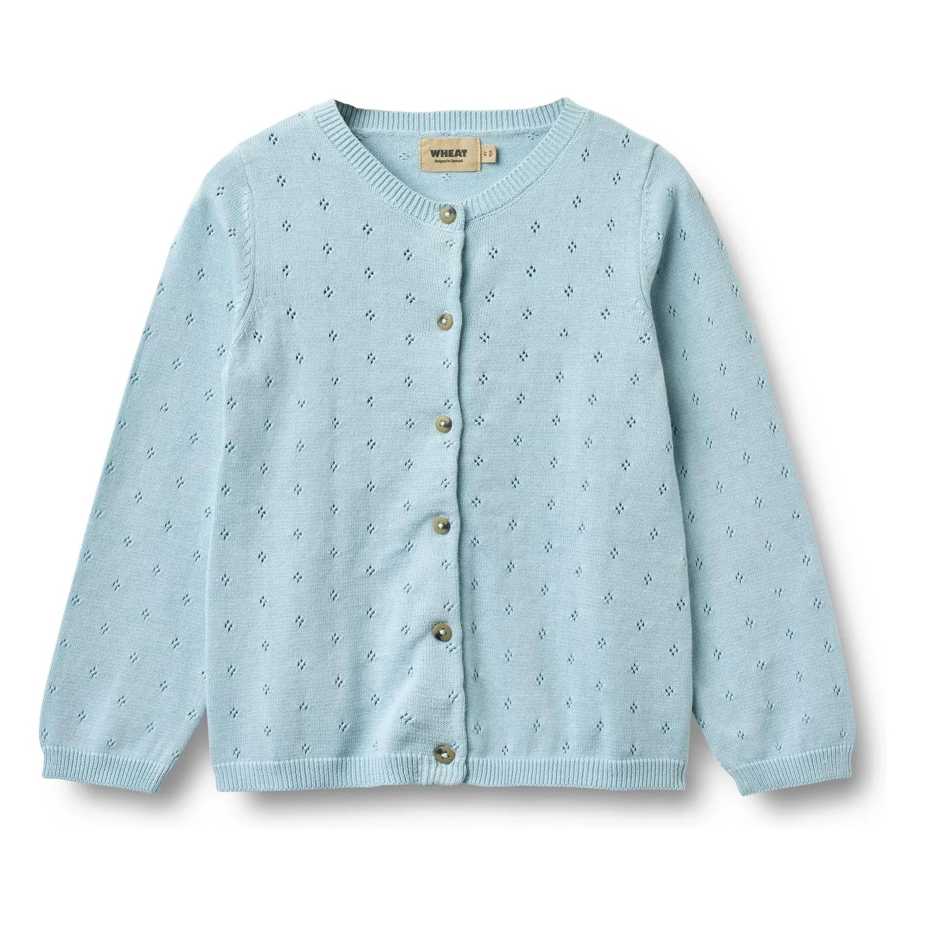 Wheat - Maia Bio-Baumwollstrickjacke | Hellblau