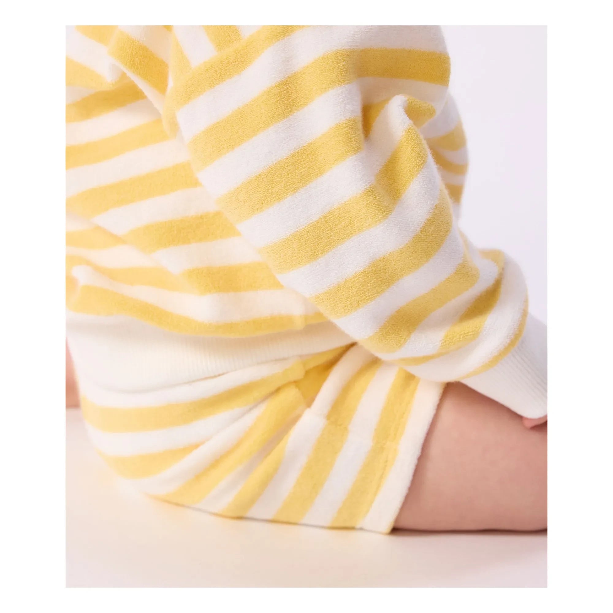 Petit Bateau - Terry Gestreiftes Sweatshirt | Gelb