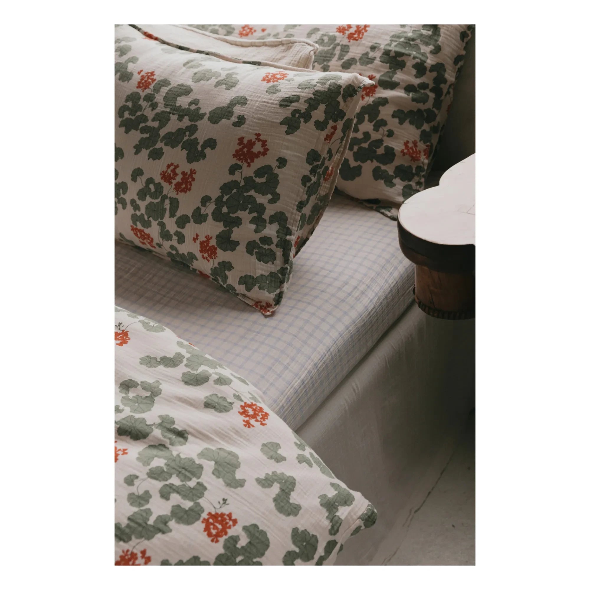 garbo&friends - Spannbettlaken Gingham Sky | Hellblau