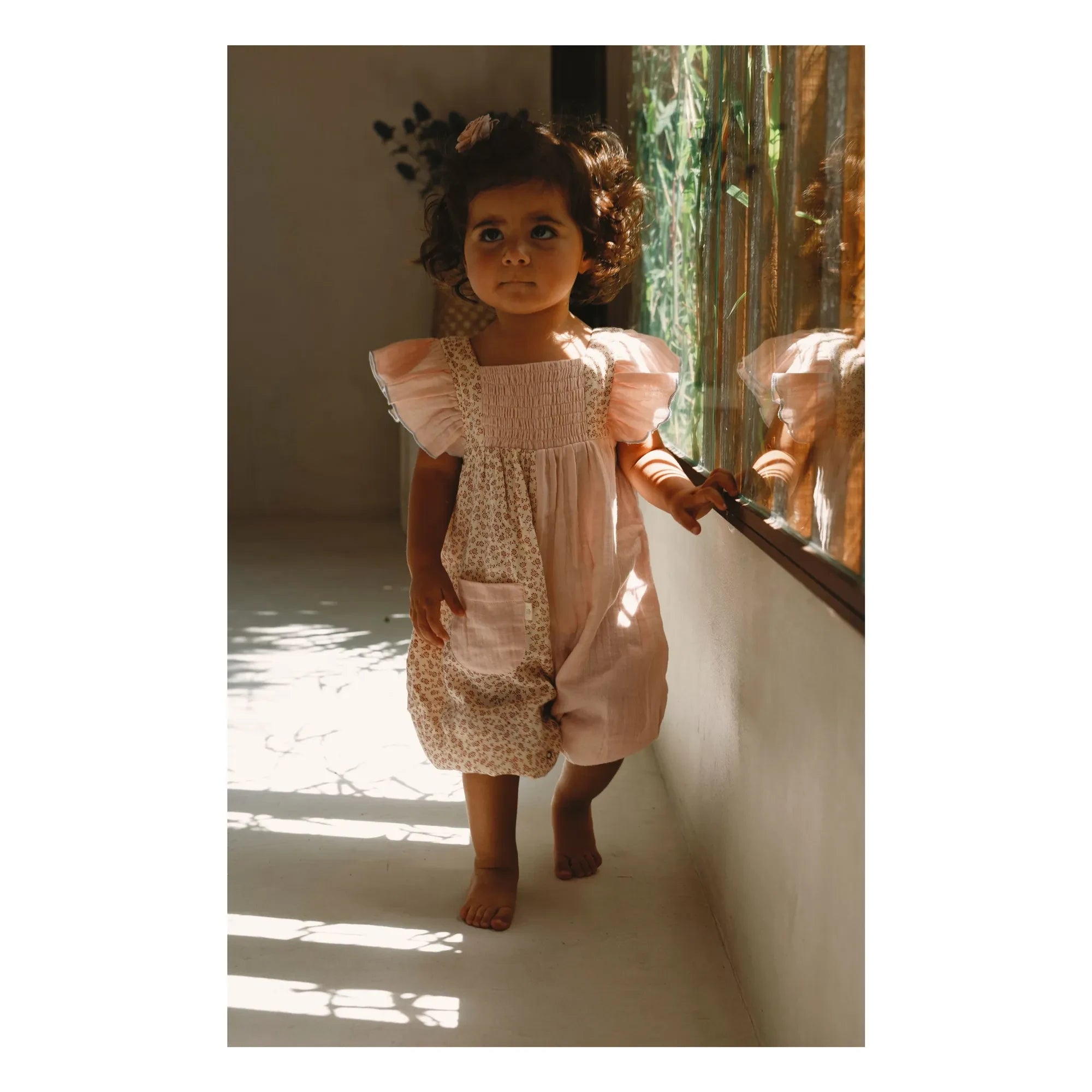 Lilinoa - Maryse Pamuk Gazlı Patchwork Tulum | Pembe