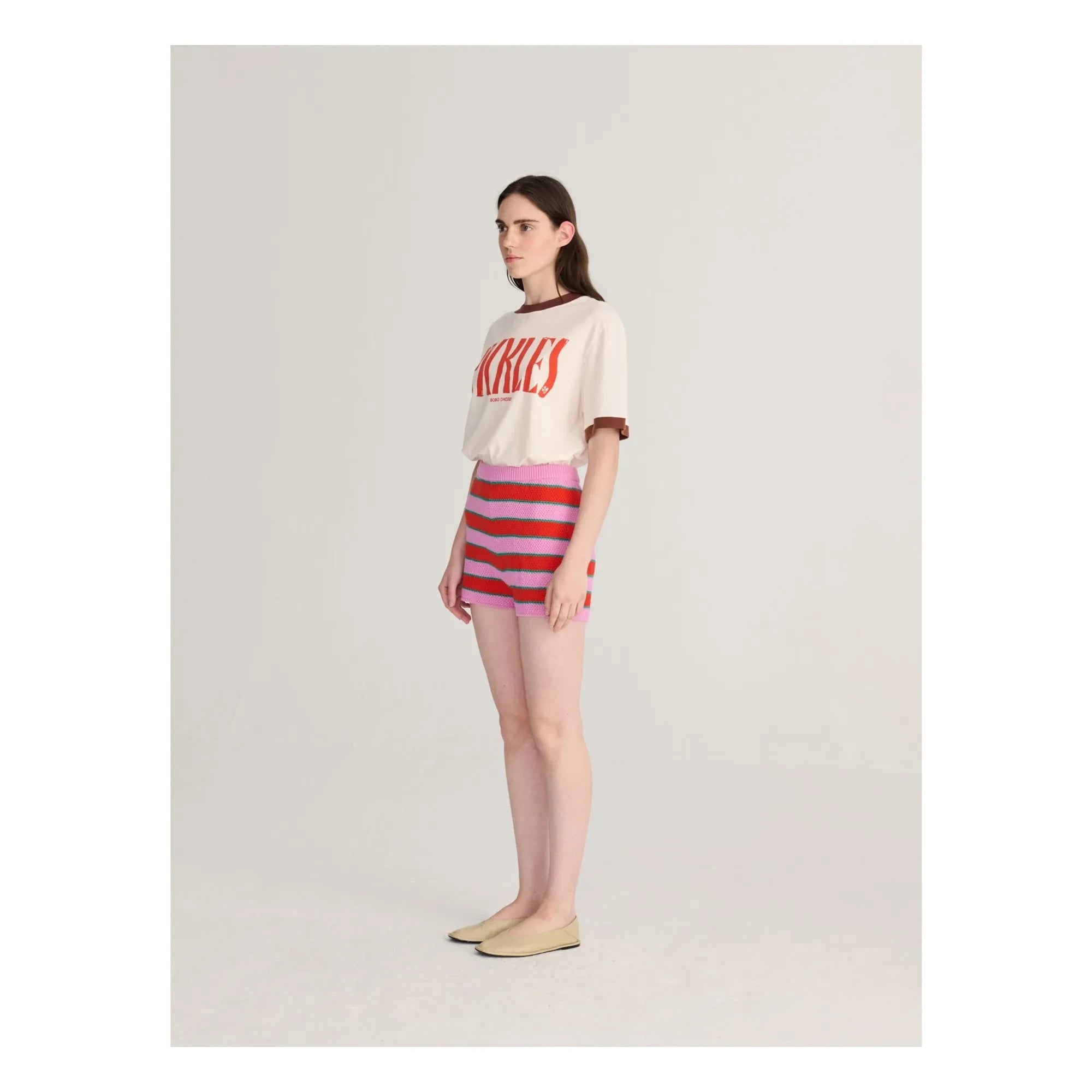 Bobo Choses - Gestreifte Shorts aus Bio-Baumwolle | Rosa