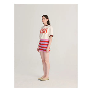 Bobo Choses - Gestreifte Shorts aus Bio-Baumwolle | Rosa