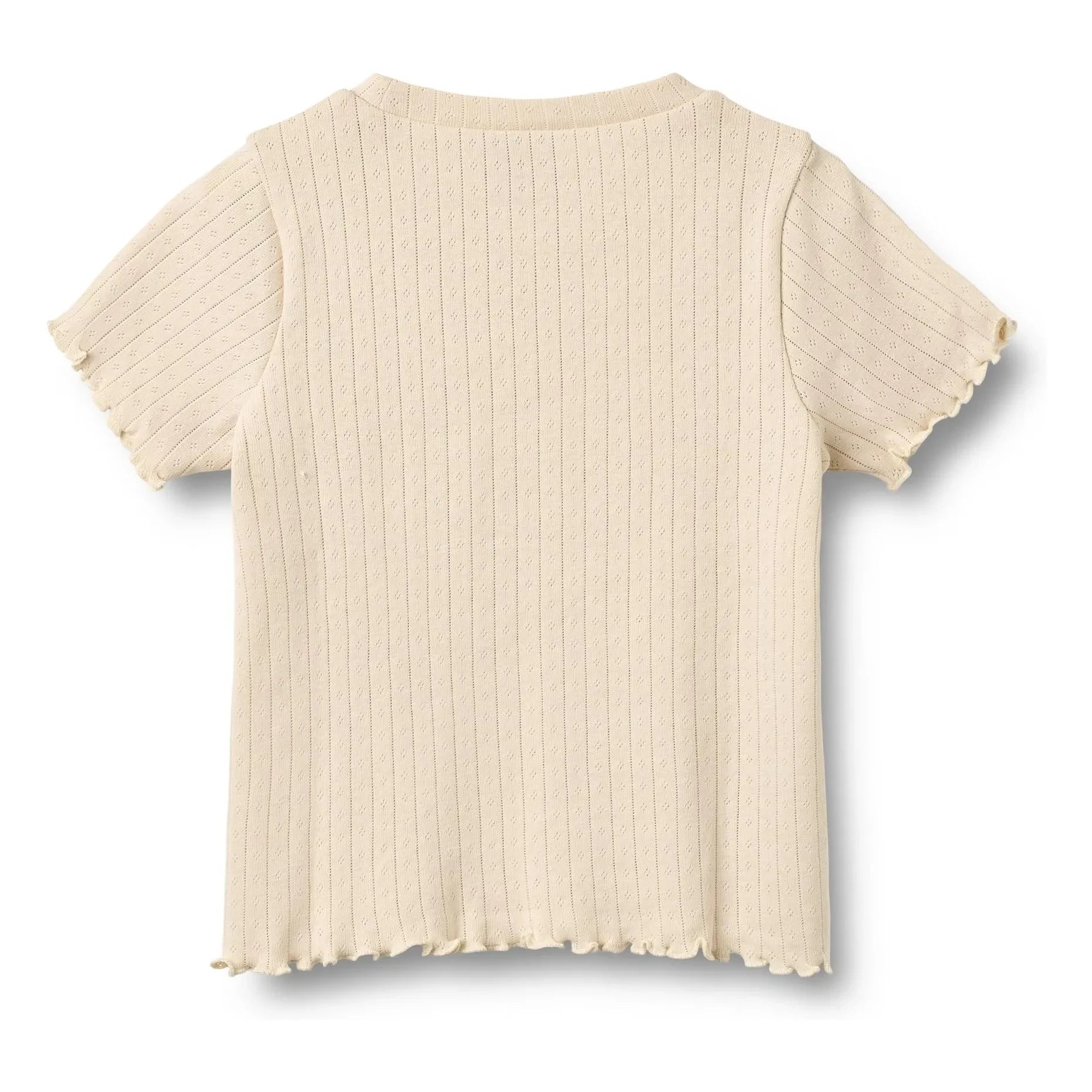 Weizen - Irene Ribanalı T-Shirt Bio-Baumwolle | Ecru