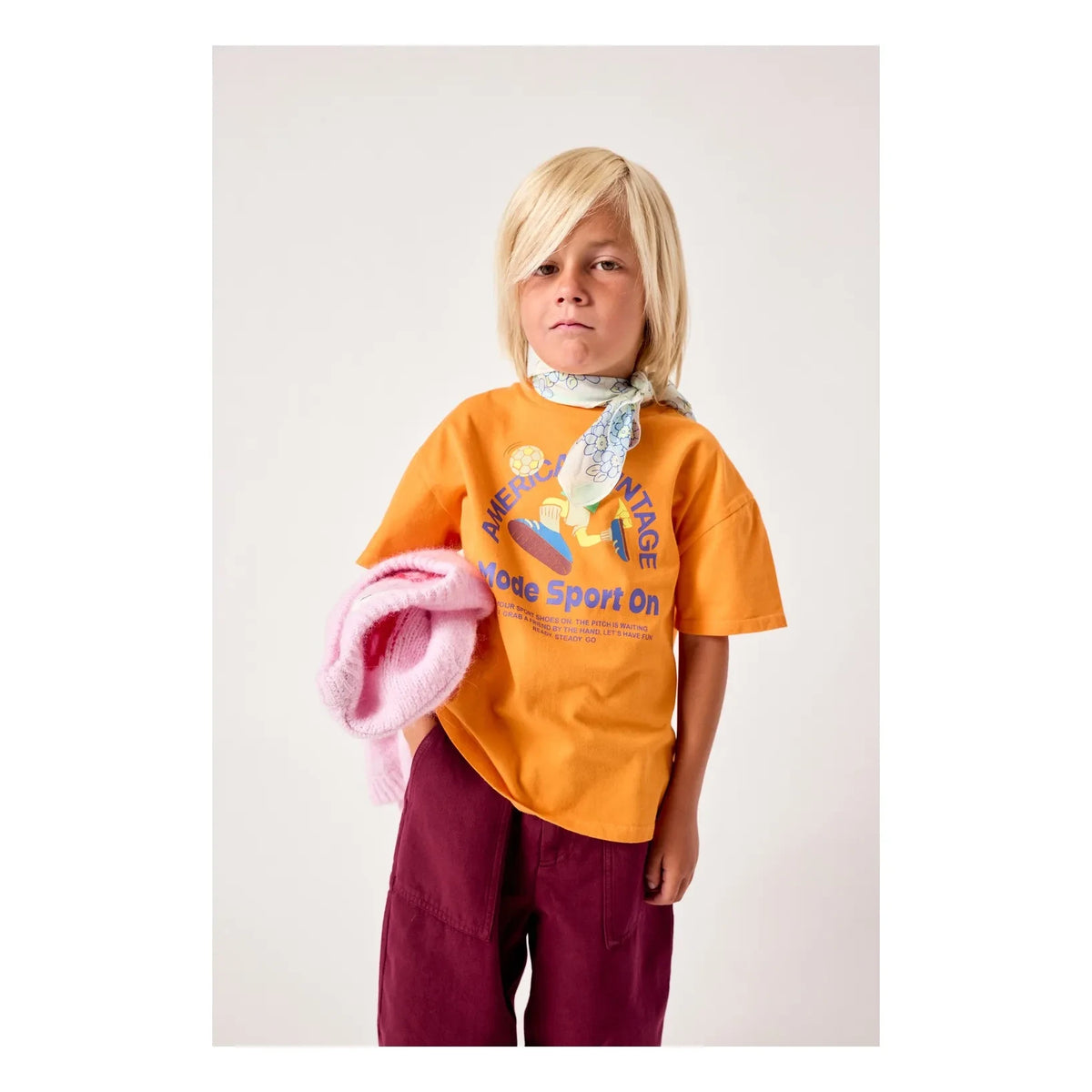 American Vintage - Fizvalley Mode Sport On T-Shirt | Orange