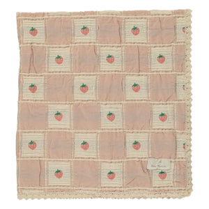 Bebe Organic – Erdbeer-Bio-Baumwolldecke | Peach