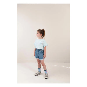 Jenest - Lizzy Love Bio-Baumwolle Crop T-Shirt | Hellblau