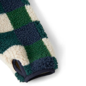 Liewood - Nolan Karomuster Sherpa-Stil Jacke, hergestellt aus recycelten Fasern | Marineblau