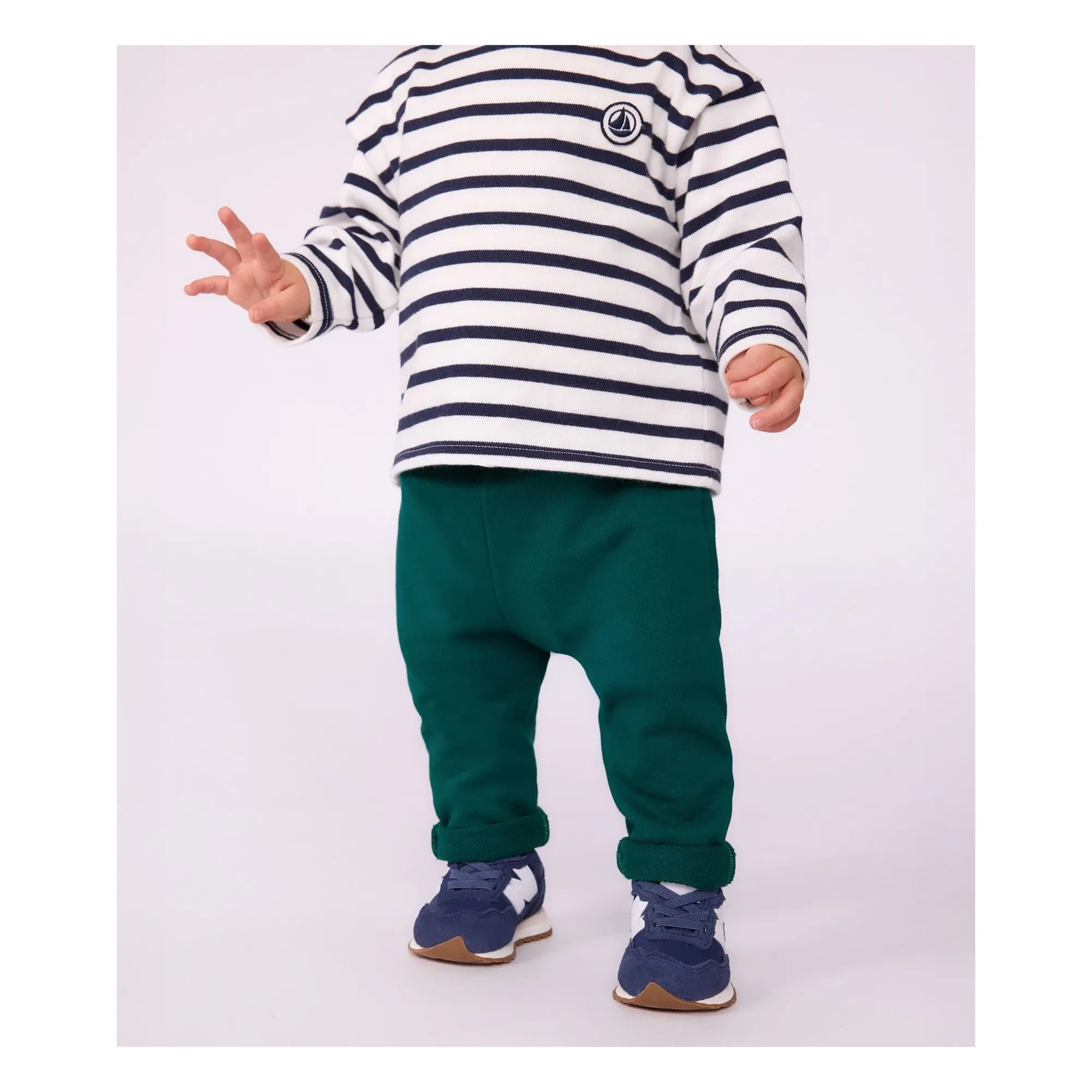 Petit Bateau - Organik pamuklu polar pantolon | Orman Yeşili