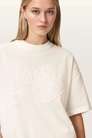 AllSaints Damen-Baumwoll-T-Shirt INSIGNIA