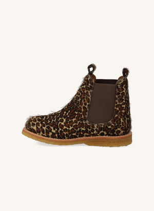 Angulus - Pony-Leopard Chelsea-Stiefel | Braun