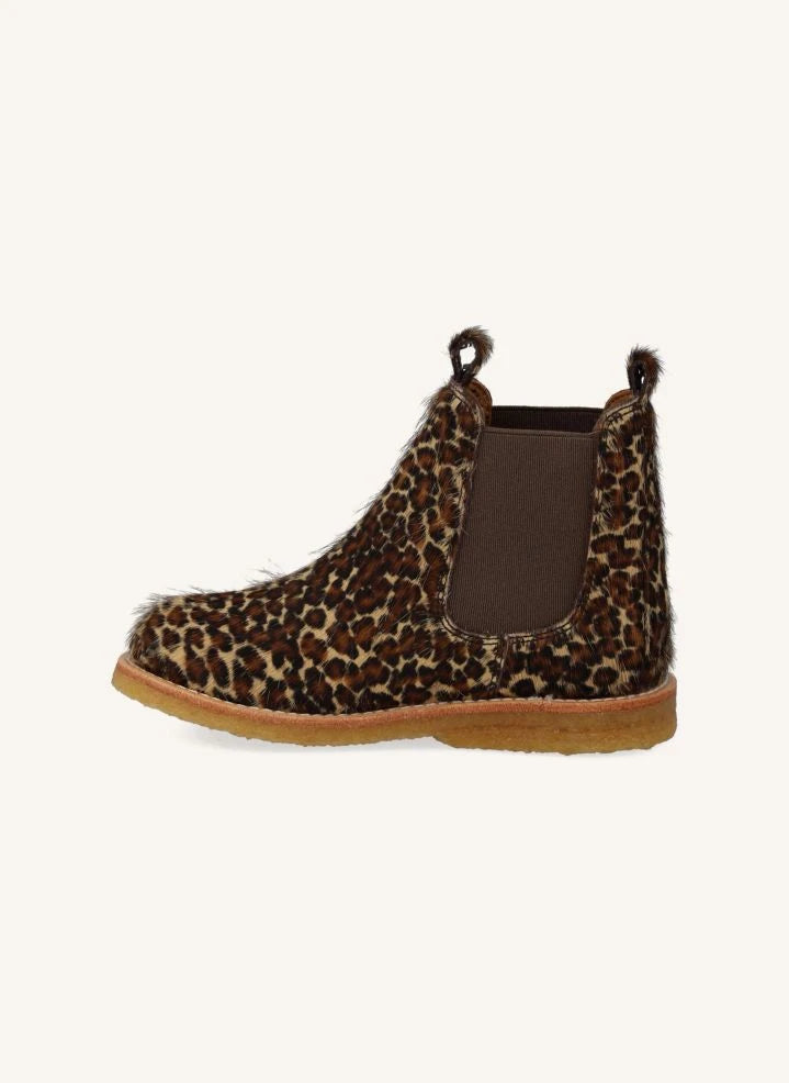 Angulus - Pony-Leopard Chelsea-Stiefel | Braun