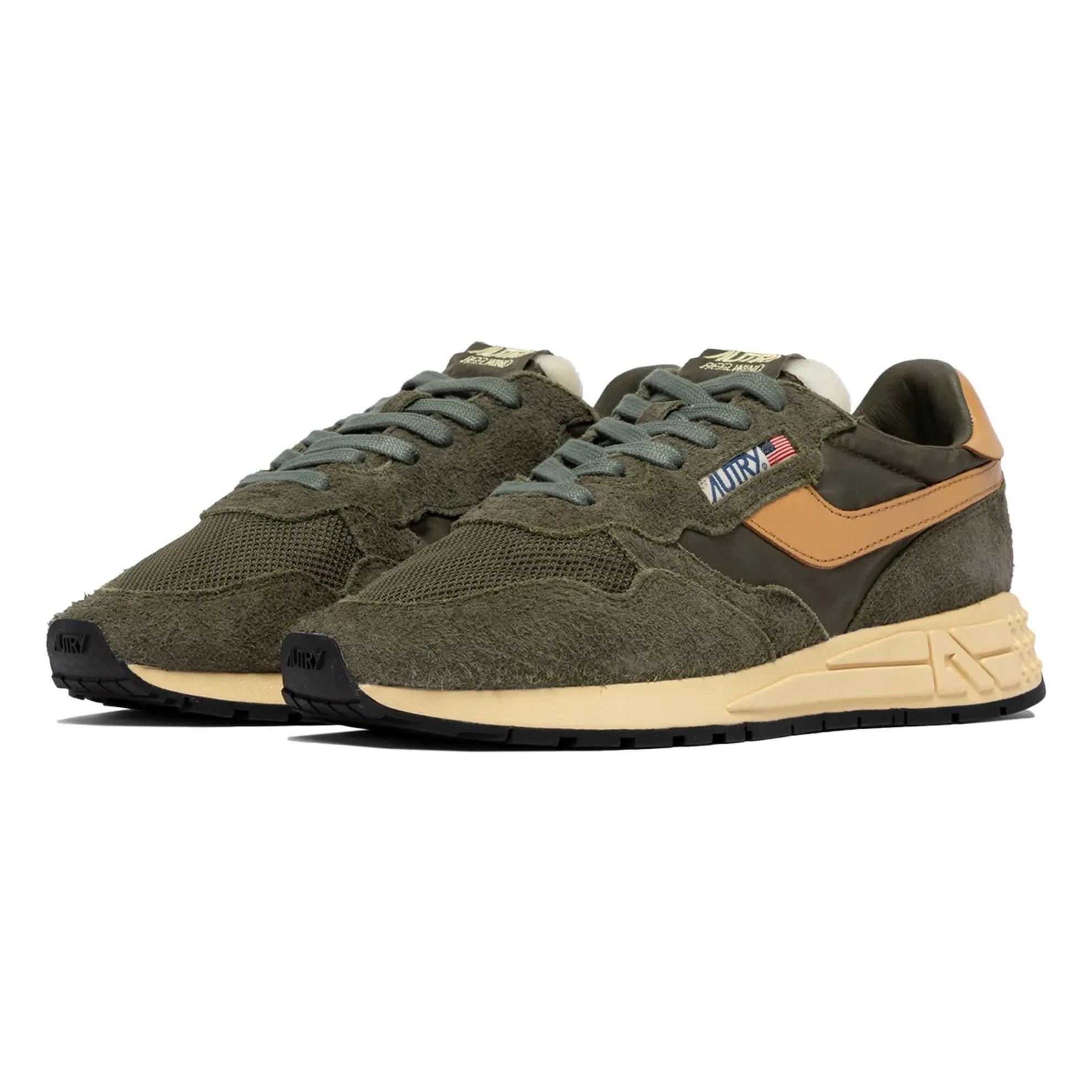 Autry - Baskets Reelwind Low Bicolore Wildleder | Khaki