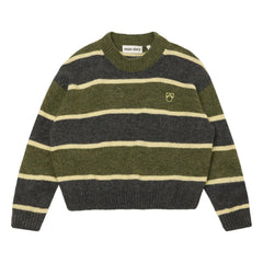 Main Story - Gestreifter Pullover | Anthrazitgrau