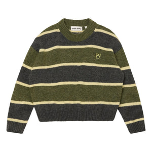 Main Story - Gestreifter Pullover | Anthrazitgrau