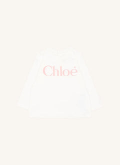 Chloé - Langarm-T-Shirt Chloé Bio-Baumwolle | Weiß
