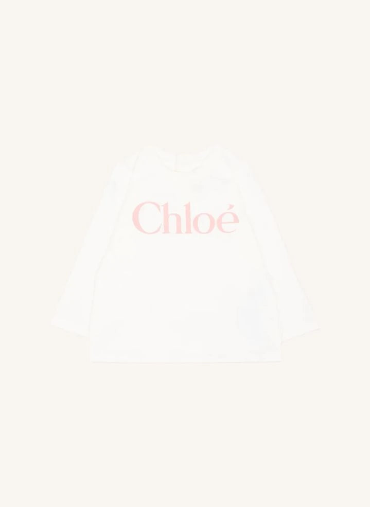 Chloé - Langarm-T-Shirt Chloé Bio-Baumwolle | Weiß