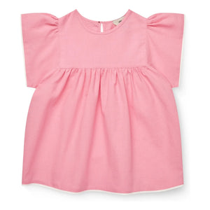 Copenhagen Colors - Bio-Baumwoll-Bluse mit Rüschen | Puderrosa